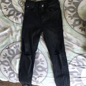 Black ripped jeans